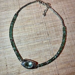 Brighton Clarita Gem Necklace with Green Crystals made by Swarovski